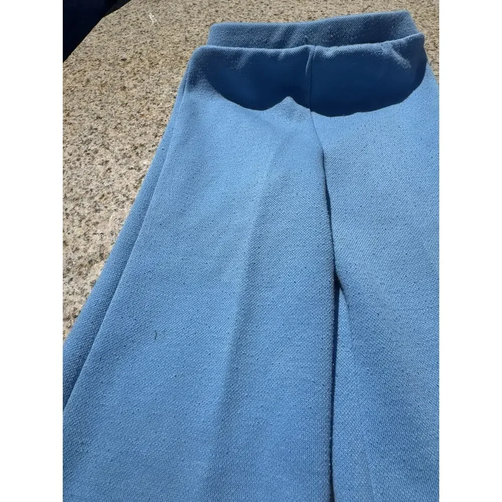 Vintage 1970s AILEEN Two Piece Outfit Blue Nautical Bell Bottom Pants Sz 3